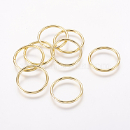 Iron Jump Rings, Open Jump Rings, Cadmium Free & Lead Free, Golden Color, 13 Gauge, 20x1.8mm, Inner Diameter: 16.4mm(X-JRG20mm)