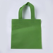 Eco-Friendly Reusable Bags, Non Woven Fabric Shopping Bags, Yellow Green, 33x19.7cm(ABAG-WH005-20cm-12)