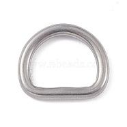 304 Stainless Steel D Rings, Buckle Clasps, Stainless Steel Color, 18x21.5x3mm(STAS-C037-26A-P)