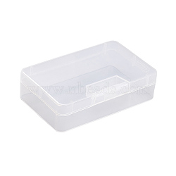 Polypropylene Plastic Bead Storage Containers, Rectangle, Clear, 14.5x9x4cm(X-CON-E015-09)