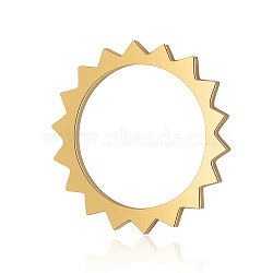 201 Stainless Steel Linking Rings, Sun, Golden, 17.5x1mm, Hole: 13.5mm(STAS-S105-T572D-2)