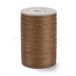 Round Waxed Polyester Thread String, Micro Macrame Cord, Twisted Cord, for Leather Sewing Stitching, Peru, 0.3~0.4mm, about 174.98 Yards(160m)/Roll(YC-D004-02A-016)