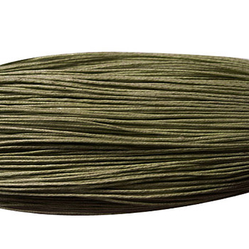Chinese Waxed Cotton Cord, Macrame Bracelet Necklace Jewelry Making, Olive, 1.5mm, about 382.76 yards(350m)/bundle
