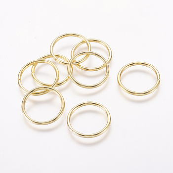 Iron Jump Rings, Open Jump Rings, Cadmium Free & Lead Free, Golden Color, 13 Gauge, 20x1.8mm, Inner Diameter: 16.4mm