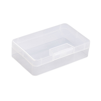 Polypropylene Plastic Bead Storage Containers, Rectangle, Clear, 14.5x9x4cm