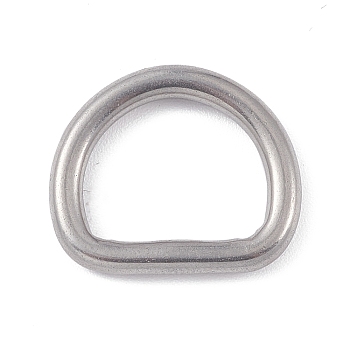 304 Stainless Steel D Rings, Buckle Clasps, Stainless Steel Color, 18x21.5x3mm
