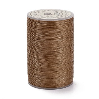 Round Waxed Polyester Thread String, Micro Macrame Cord, Twisted Cord, for Leather Sewing Stitching, Peru, 0.3~0.4mm, about 174.98 Yards(160m)/Roll