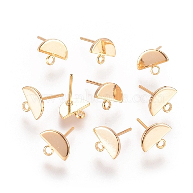 Brass Stud Earring Findings(X-KK-F728-32G)-2