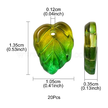 Autumn Theme Two-Tone Transparent Glass Charms(GLAA-YW0001-53A)-4