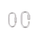 2Pcs 2 Styles 925 Sterling Silver Locking Carabiner Clasps(STER-PH0003-92)-6
