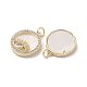 Brass Pendants Pave Shell(KK-L208-74G)-2