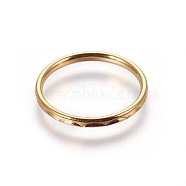 304 Stainless Steel Finger Rings, Golden, Size 8, 18mm(RJEW-O032-01G-18mm)
