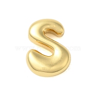 Rack Plating Brass Pendants, Cadmium Free & Lead Free, Long-Lasting Plated, Real 18K Gold Plated, Letter S, 18x13.5x5mm, Hole: 1.8x3mm(X-KK-C067-10G-S)