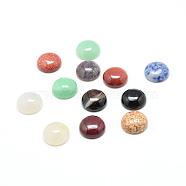 Natural & Synthetic Gemstone Cabochons, Mixed Style, Half Round, Mixed Color, 8x4mm(G-T020-8mm-M)