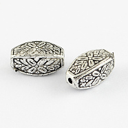 Rectangle Antique Acrylic Beads, Antique Silver, 13x7x7mm, Hole: 2mm(X-PACR-S209-07AS)