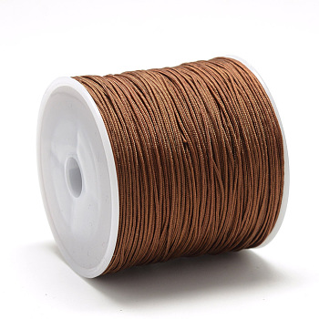 Nylon Thread, Chinese Knotting Cord, Sienna, 0.4mm, about 174.98 Yards(160m)/Roll