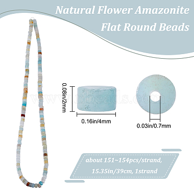 1 Strand Natural Flower Amazonite Beads Strands(G-BBC0001-11)-2