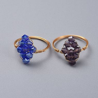 Handmade Transparent Glass Rings(RJEW-JR00270)-2