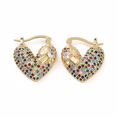 Colorful Heart Cubic Zirconia Earrings