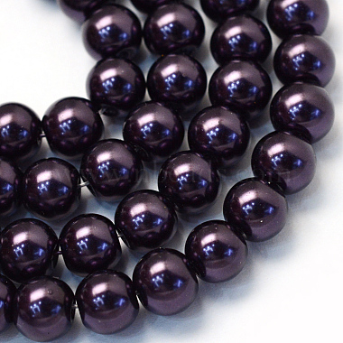 8mm CoconutBrown Round Glass Beads