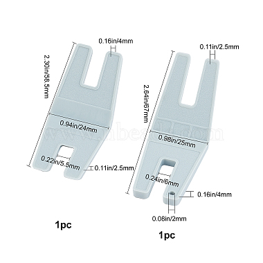 Gorgecraft 2Pcs 2 Style Sewing Machine Stitching Plate(KY-GF0001-18)-2