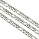 Stainless Steel Figaro Chains(STAS-M032-45P-1mm)-1