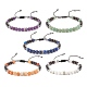 Natural Gemstone & Synthetic Hematite Braided Bead Bracelet for Women(BJEW-JB08181)-1