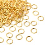 Iron Open Jump Rings, Round, Cadmium Free & Nickel Free & Lead Free, Golden, 8x1mm, 18 Gauge, Inner Diameter: 6mm, about 7200pcs/1000g(IFIN-R233-1.0x8-NR)