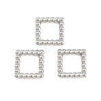 304 Stainless Steel Geometric Linking Rings, Stainless Steel Color, Tarnish Free, Square, 6x6x1mm, inner size: 4x4mm(SA-CBAC865-05D-P)
