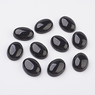 Natural Obsidian Flat Back Cabochons, Oval, 25x18x7~7.5mm(G-G741-18x25mm-20)