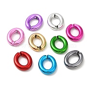 UV Plated Acrylic Linking Rings, Quick Link Connectors, Oval, Mixed Color, 27.5x22.5x6mm, Inner Diameter: 16x11mm(PACR-P004-04)