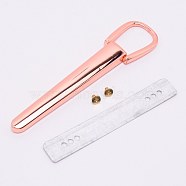 Zinc Alloy Bag Side Clip, Hang Buckle Bag Shoulder Strap Chain Link Buckle, DIY Luggage Hardware Accessories, Rose Gold, 131x30.5x9mm, Inner Diameter: 22x29mm(PALLOY-WH0082-15RG)