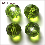 Imitation Austrian Crystal Beads, Grade AAA, Faceted(32 Facets), Round, Yellow Green, 6mm, Hole: 0.7~0.9mm(SWAR-F021-6mm-252)