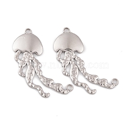 Non-Tarnish 304 Stainless Steel Connector Charms, Jellyfish Links, Stainless Steel Color, 45x20x2.5mm, Hole: 2.4mm & 2.7mm(STAS-G335-04P)