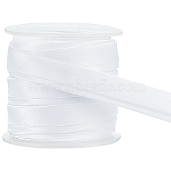 12.5M Polyester Ribbon, for Garment Accessories, White, 5/8 inch(15mm), about 13.67 Yards(12.5m)/Set(OCOR-BC0006-54A)