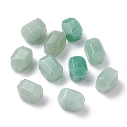 Natural Green Aventurine Beads, Faceted, Polygon, 15~16.5x11~12x11~12mm, Hole: 1.1mm(G-C102-02)