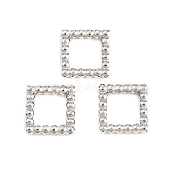 304 Stainless Steel Geometric Linking Rings, Stainless Steel Color, Tarnish Free, Square, 6x6x1mm, inner size: 4x4mm(SA-CBAC865-05D-P)