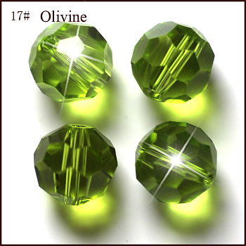 Imitation Austrian Crystal Beads, Grade AAA, Faceted(32 Facets), Round, Yellow Green, 6mm, Hole: 0.7~0.9mm