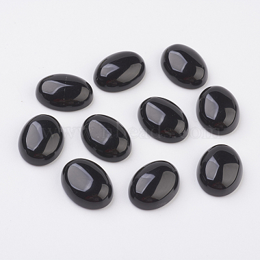 25mm Oval Obsidian Cabochons