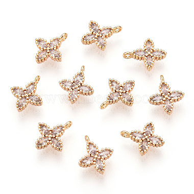 Brass Cubic Zirconia Pendants(KK-S336-08G)-3