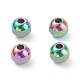 Rainbow Color Ion Plating(IP) Textured 304 Stainless Steel Beads(STAS-P306-01D-MC)-1