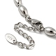 201 Stainless Steel Rugby Beaded Chain Bracelets(BJEW-G696-01C-P)-3