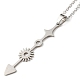 201 Stainless Steel Arrow & Sun & Star Pendant Necklace with Cable Chains(NJEW-Q317-19P)-2