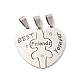 Friendship 201 Stainless Steel Rhinestone Pendants(STAS-K251-018P)-1