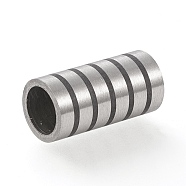 304 Stainless Steel Bead, Column, Stainless Steel Color, 20x10x10mm, Hole: 7mm(STAS-K199-18P)