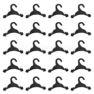 Plastic Dog Footprint Coat Hanger, Pet Supplies, Black, 12x17.6x0.35cm(AJEW-WH0188-55)