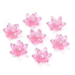 Acrylic Cabochons, Flower, 20x17.5x7mm(SACR-E002-15)