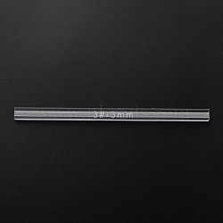 Acrylic Spill Tool, for Zipper Rubberizing, Rectangle, Clear, 19.7x1.18x0.75cm(TOOL-WH0001-32A)