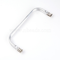 Aluminium Purse Handle Frame, for Bag Sewing Craft, Platinum, 10x25.8x2cm(FIND-WH0077-12D)