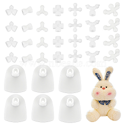 78Pcs 8 Styles Plastic Doll Joints, Doll Making Accessories, White, 15~50x10~40x6.5~24.5mm, Hole: 6mm(KY-OC0001-38)